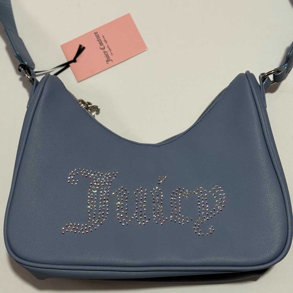 Juicy Couture crossbody Obsession Slate Blue Bag New NWT embellished
